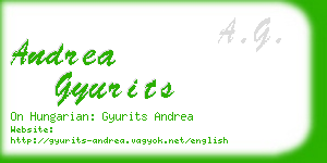 andrea gyurits business card